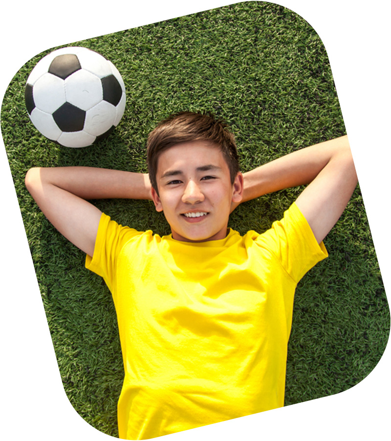 Teenager Playing Sports and Wearing Invisalign