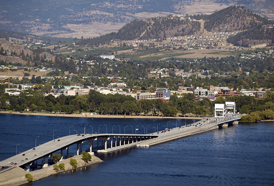 Kelowna BC Bridge over Okanagan Lake