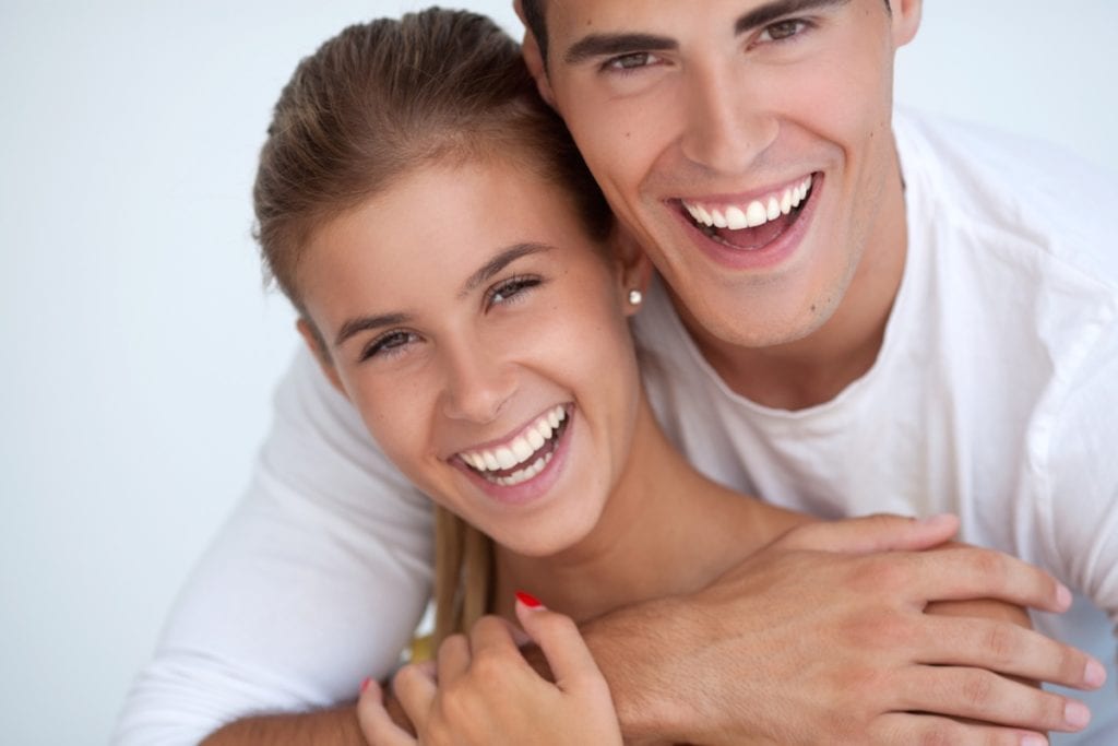 People with straight smiles